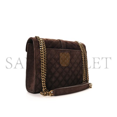 YSL ENVELOPE MEDIUM CHAIN BAG IN SUDE SHOULDER BAG 4872061557025 (24*17.5*6cm)