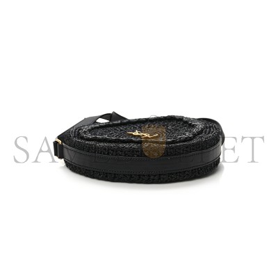 YSL SAC ROUND IN RAFFIA BLACK 68560124700940 (21*21*4cm)