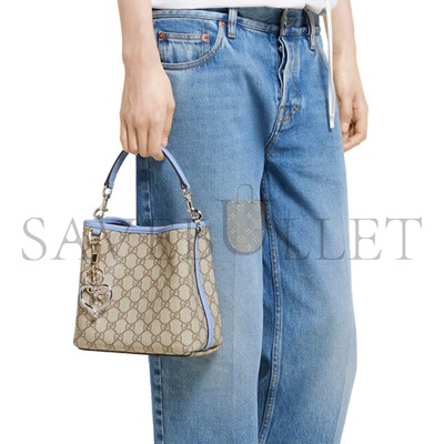 GUCCI GG EMBLEM SMALL BUCKET BAG 815118FAD6L9862 (19*18*11cm)