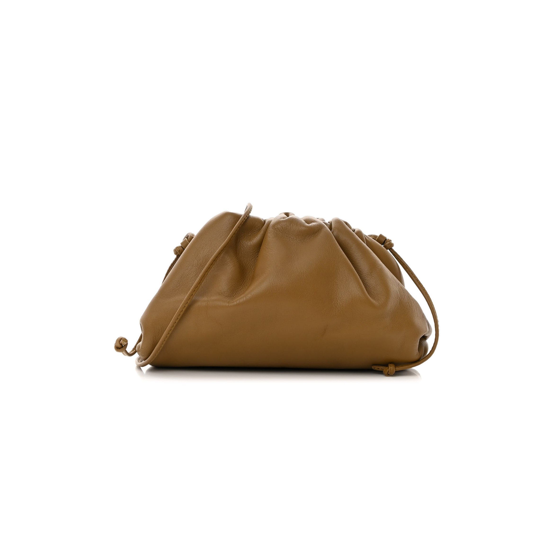 BOTTEGA VENETA BUTTER CALFSKIN THE MINI POUCH CAMMELLO (22*14*5cm)