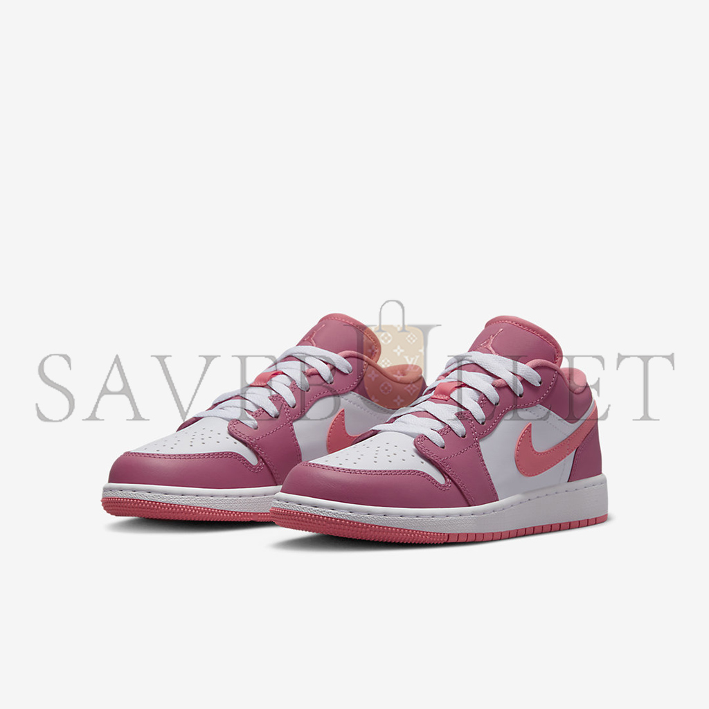 NIKE AIR JORDAN 1 LOW GS DESERT BERRY WHITE PINK 553560-616