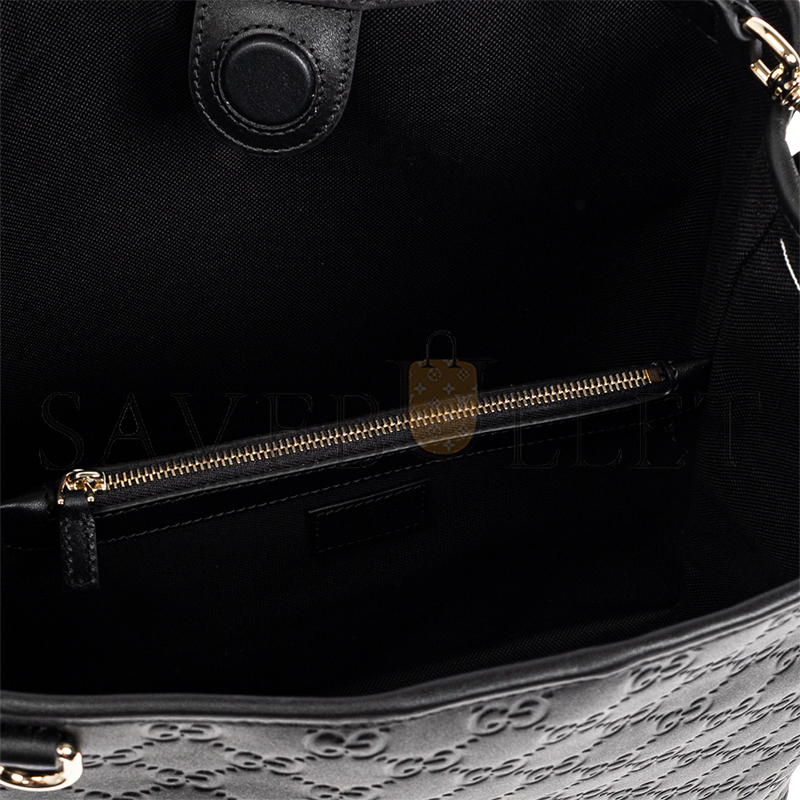 GUCCI GG EMBLEM BUCKET BAG ‎‎‎815103 (25*25*15.5cm)