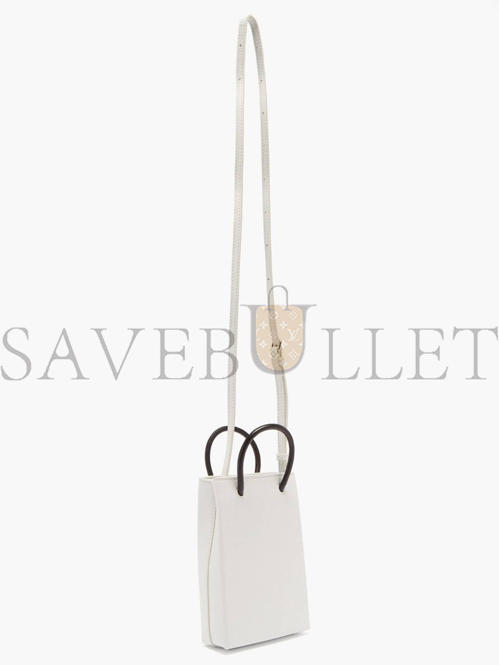 BALENCIAGA WHITE SHOPPING MINI LEATHER CROSS-BODY BAG  MATCHESFASHION US (18*12.4*4.8cm)