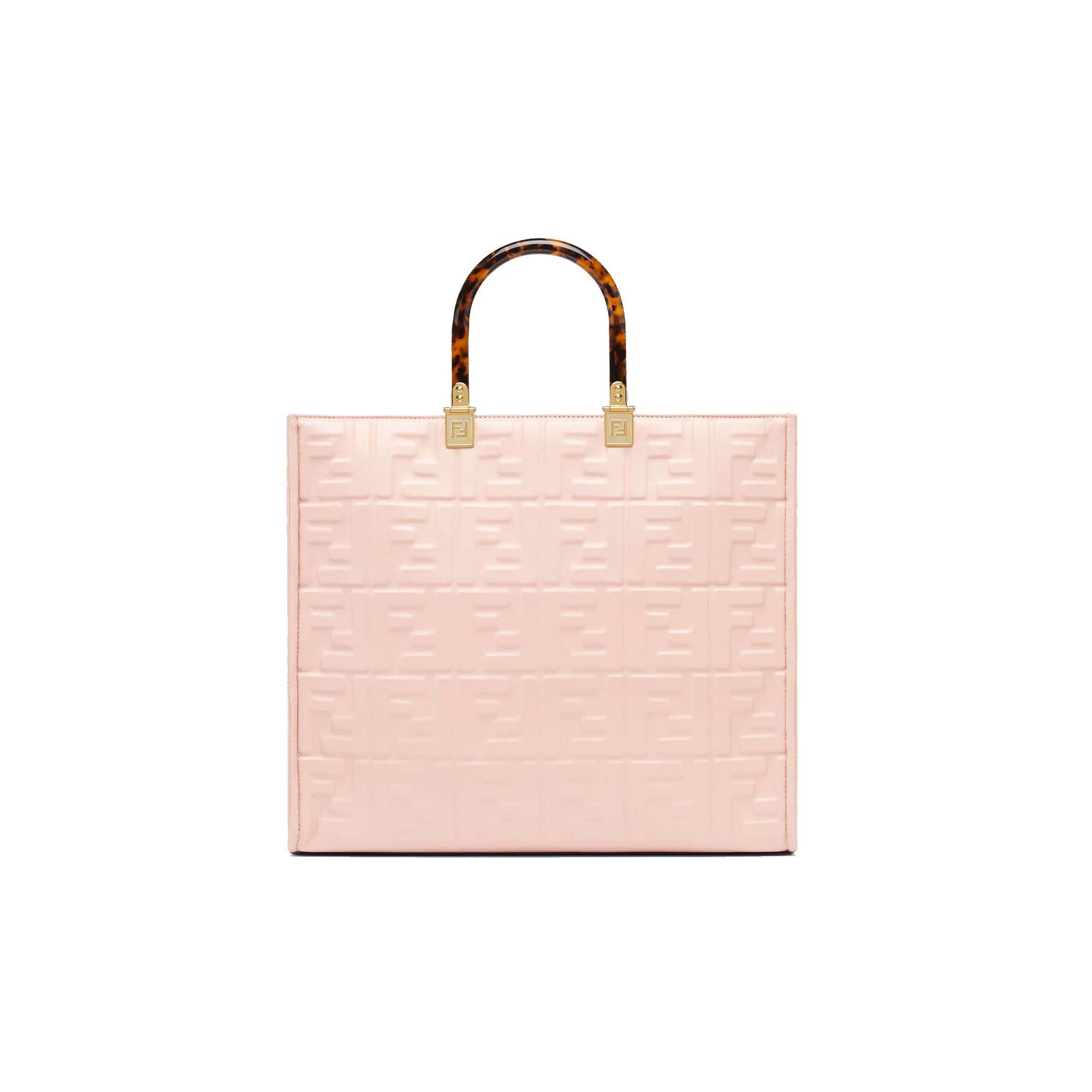 FENDI SUNSHINE MEDIUM - PINK LEATHER SHOPPER 8BH386AMCVF0J2F (35*31*17cm)