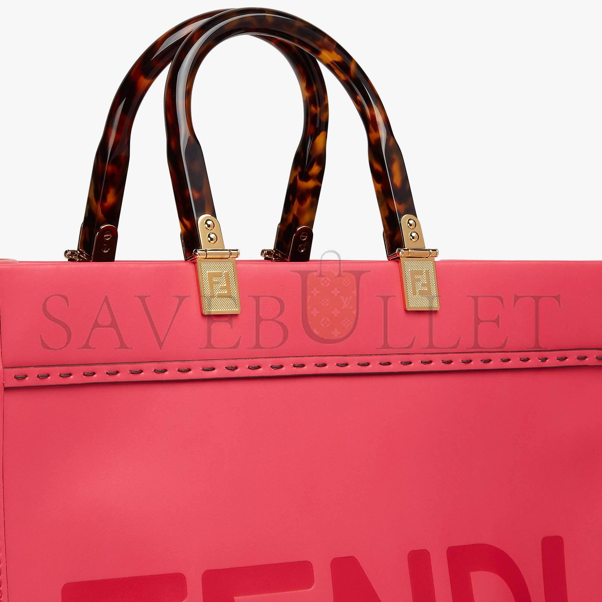 FENDI SUNSHINE MEDIUM - FUCHSIA LEATHER SHOPPER 8BH386ABVLF1HB7 (35*31*17cm)