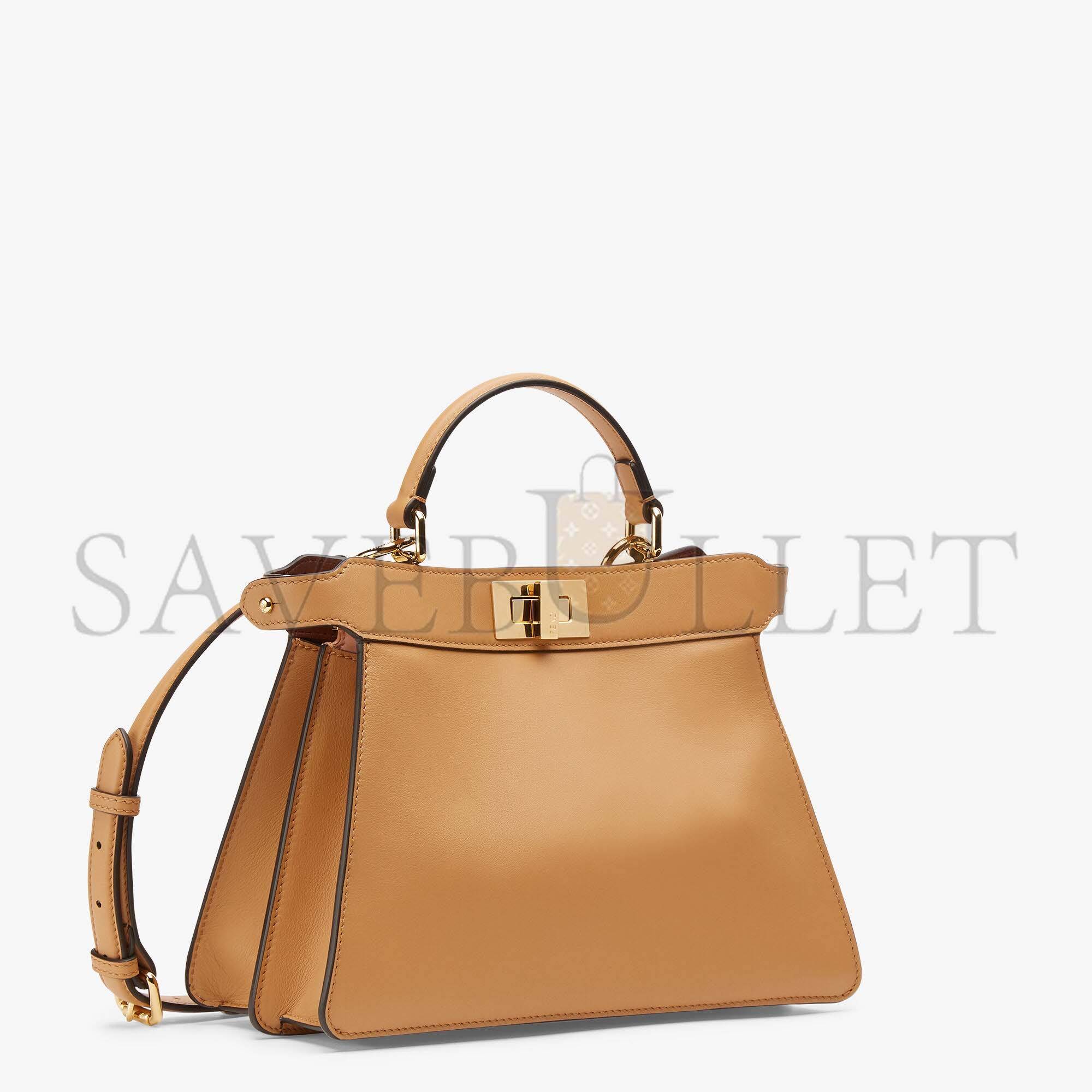 FENDI PEEKABOO ISEEU SMALL - BEIGE LEATHER BAG 8BN327AFL0F1E8B (27*21*11cm)