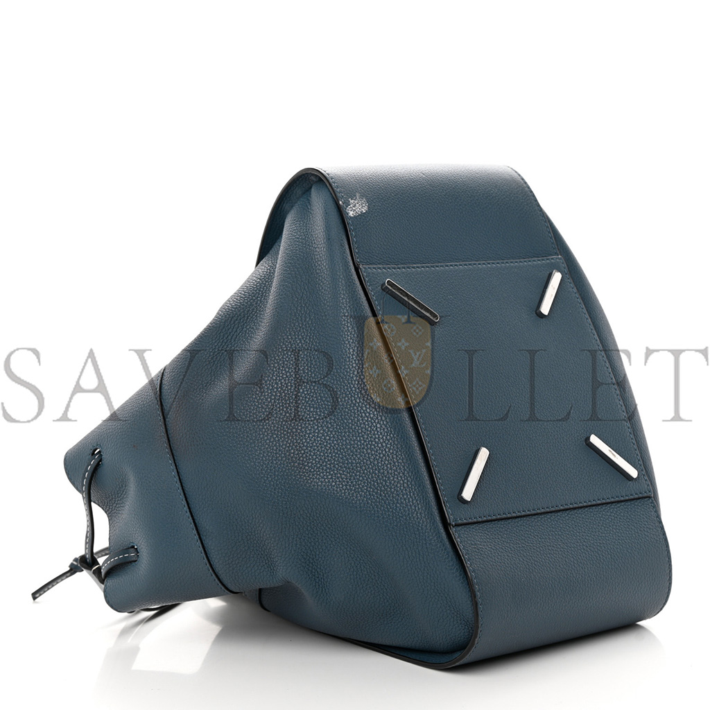 LOEWE CALFSKIN SMALL HAMMOCK SHOULDER BAG MARINE (30*25*13.5)