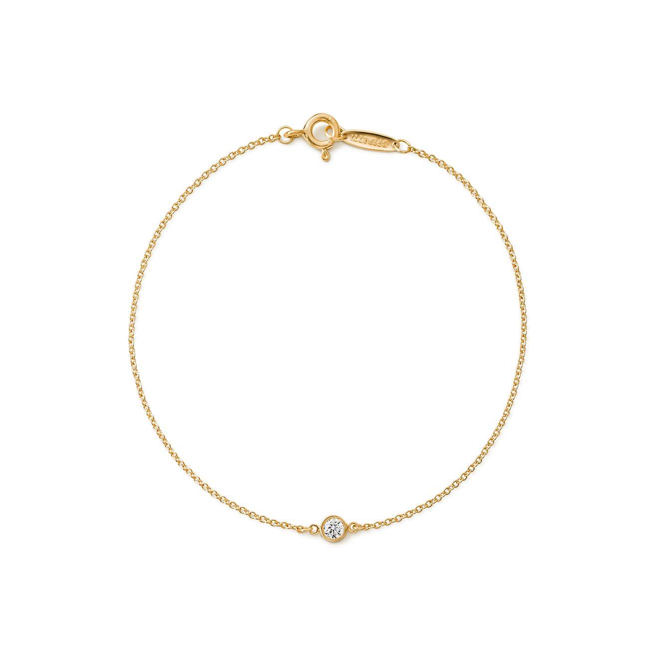 TIFFANY  ELSA PERETTI® DIAMONDS BY THE YARD® SINGLE DIAMOND BRACELET IN YELLOW GOLD