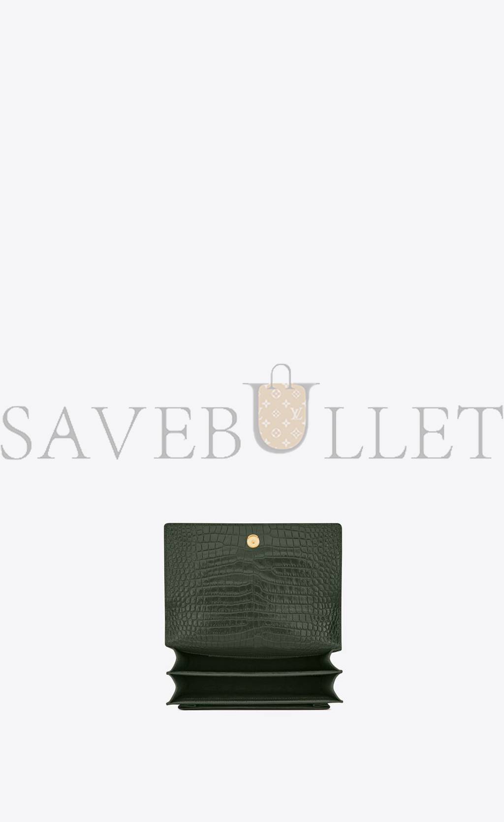 YSL SUNSET MEDIUM CHAIN BAG IN CROCODILE-EMBOSSED SHINY LEATHER 442906DND0J3144 (22*16*6.5cm)