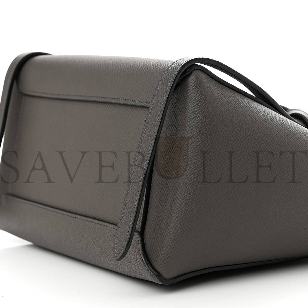 CELINE BABY GRAINED CALFSKIN MICRO BELT BAG GREY (24*21*14cm)