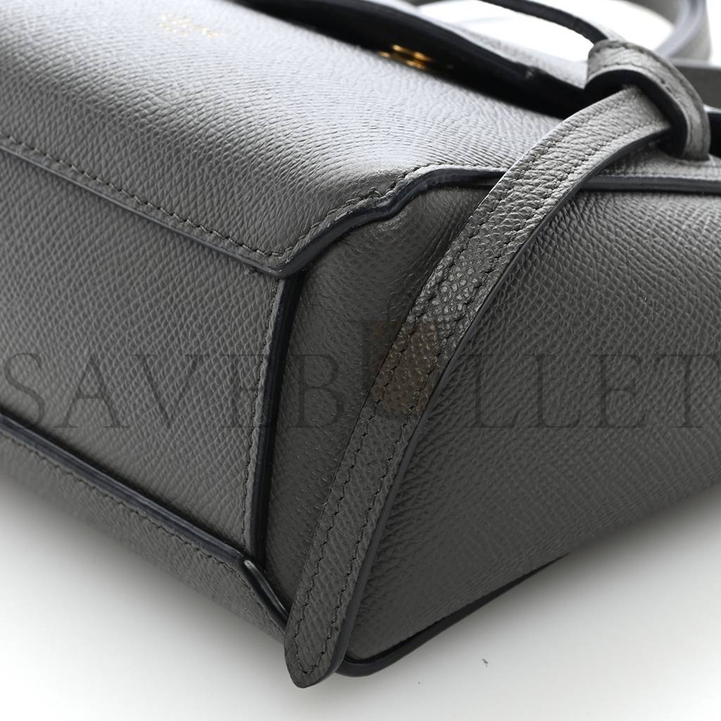 CELINE GRAINED CALFSKIN PICO BELT BAG GREY (16*15*8cm)