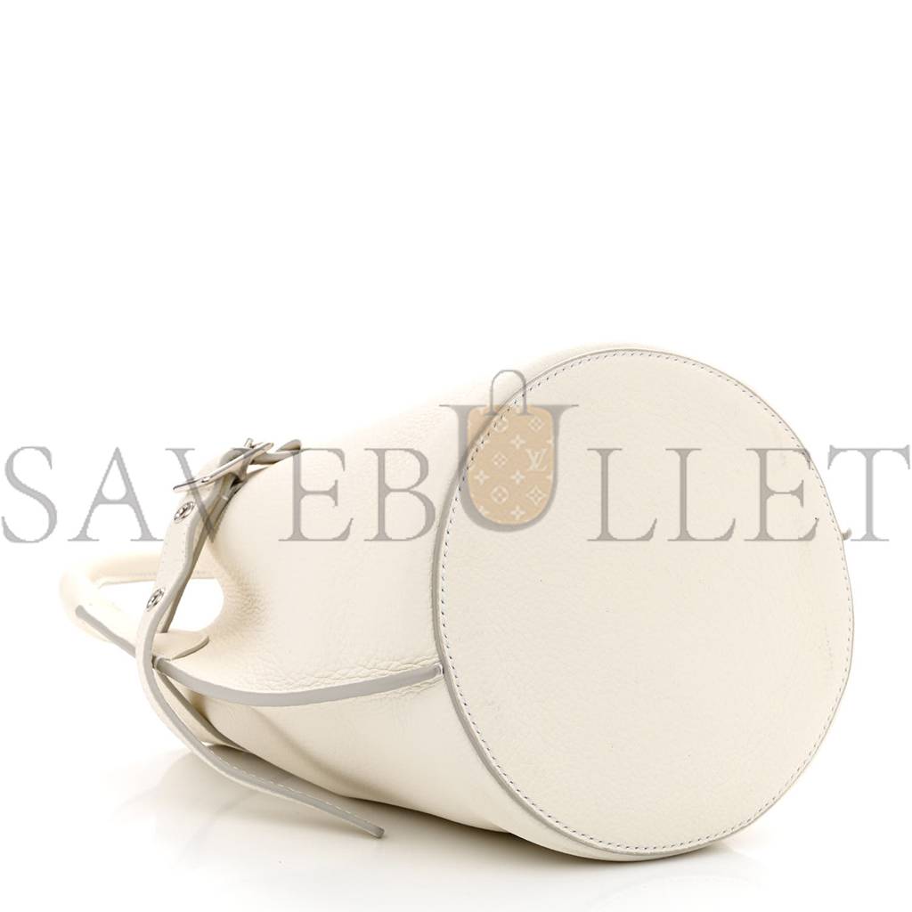 CELINE SUPPLE GRAINED CALFSKIN NANO BIG BAG BUCKET WHITE (20*15*15cm)